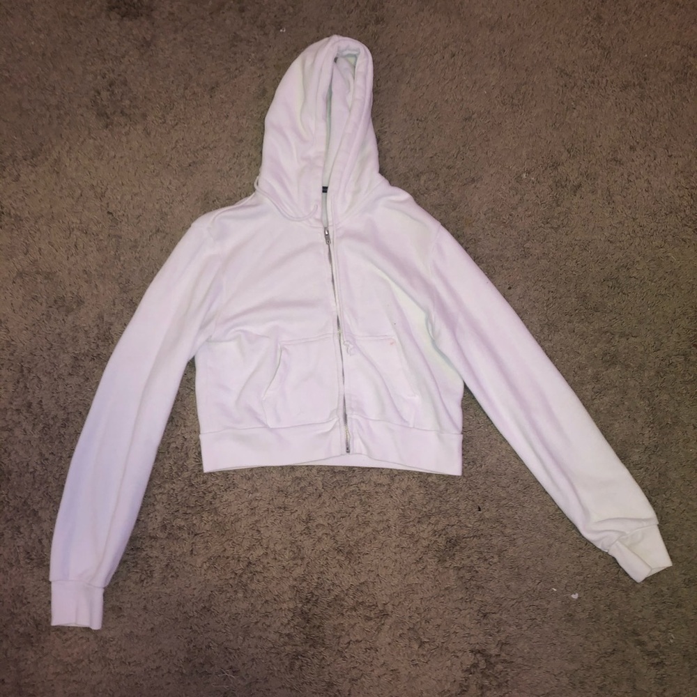 brandy melville white hoodie